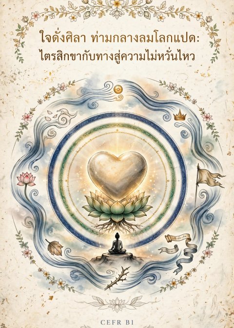 ใจดั่งศิลา ท่ามกลางลมโลกแปด: ไตรสิกขากับทางสู่ความไม่หวั่นไหว Cover